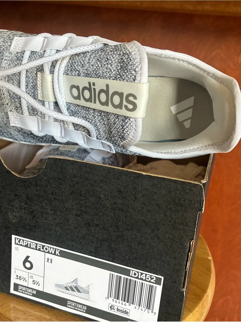 adidas Kids Grey Knit Sneakers